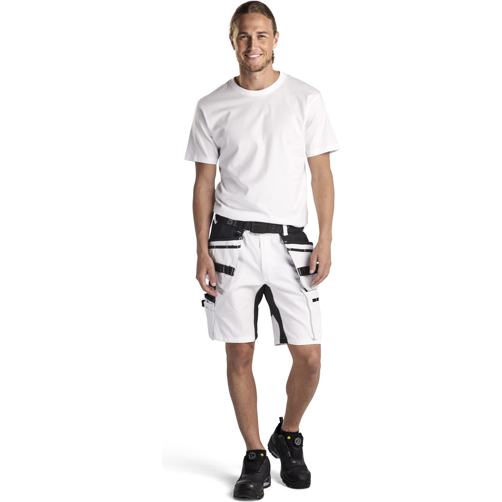 Blaklader X1900 Stretch Painter Shorts, White/Black (5)