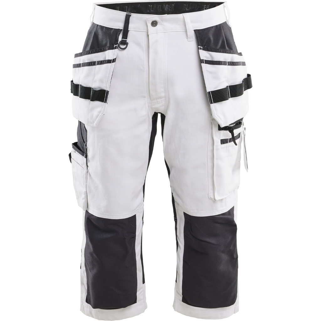 Blaklader Painter Pirate Stretch Shorts, White/Black