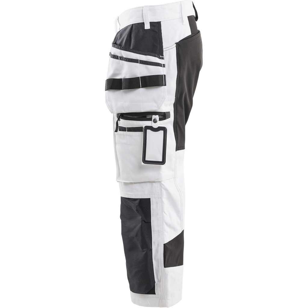 Blaklader Painter Pirate Stretch Shorts, White/Black (3)