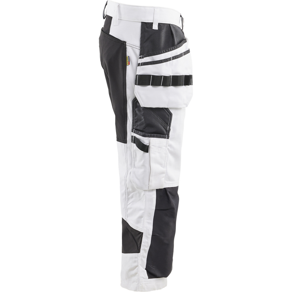 Blaklader Painter Pirate Stretch Shorts, White/Black (2)