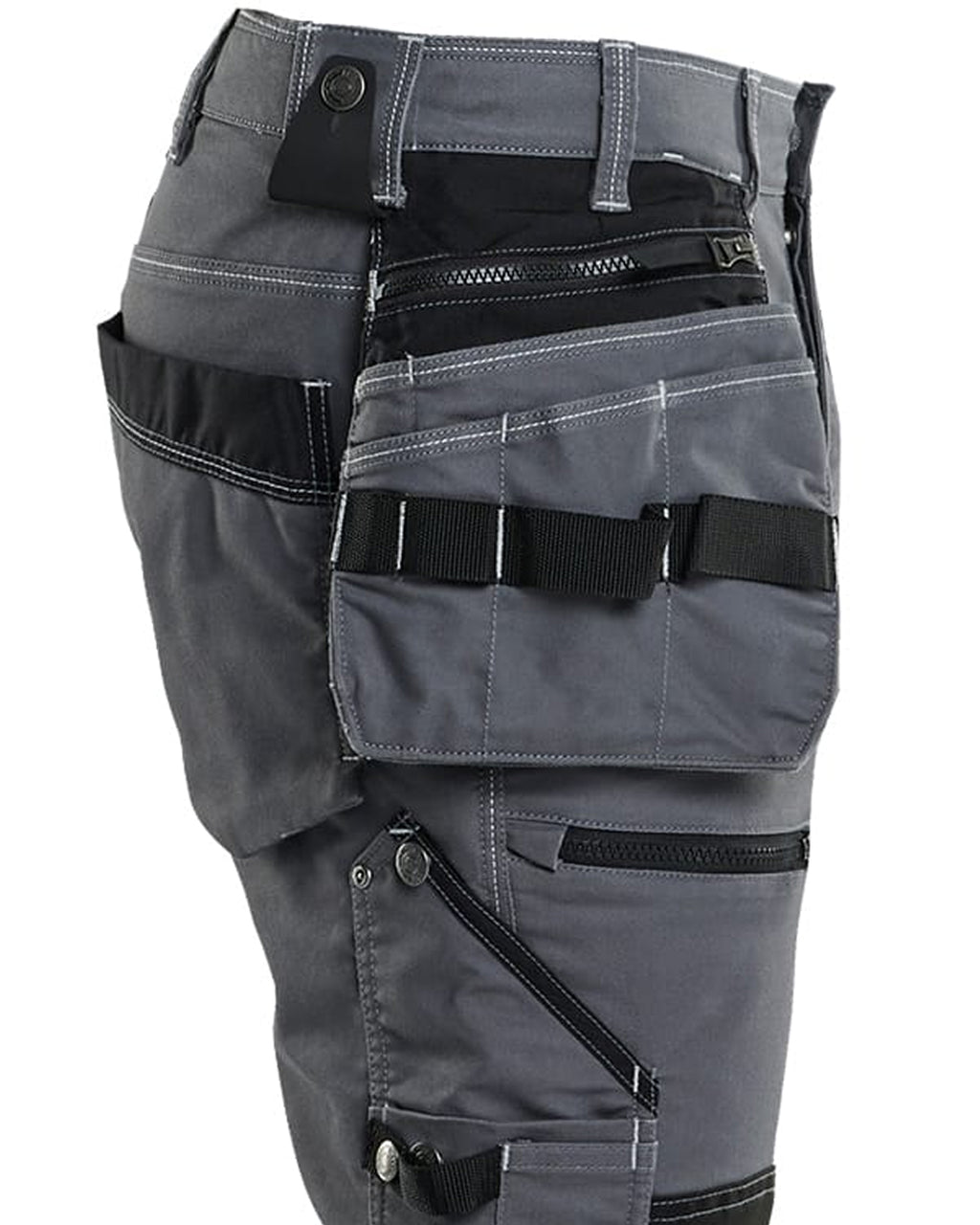 Blaklader X1900 Stretch Craftsman Work Trousers, Medium Grey/Black (4)