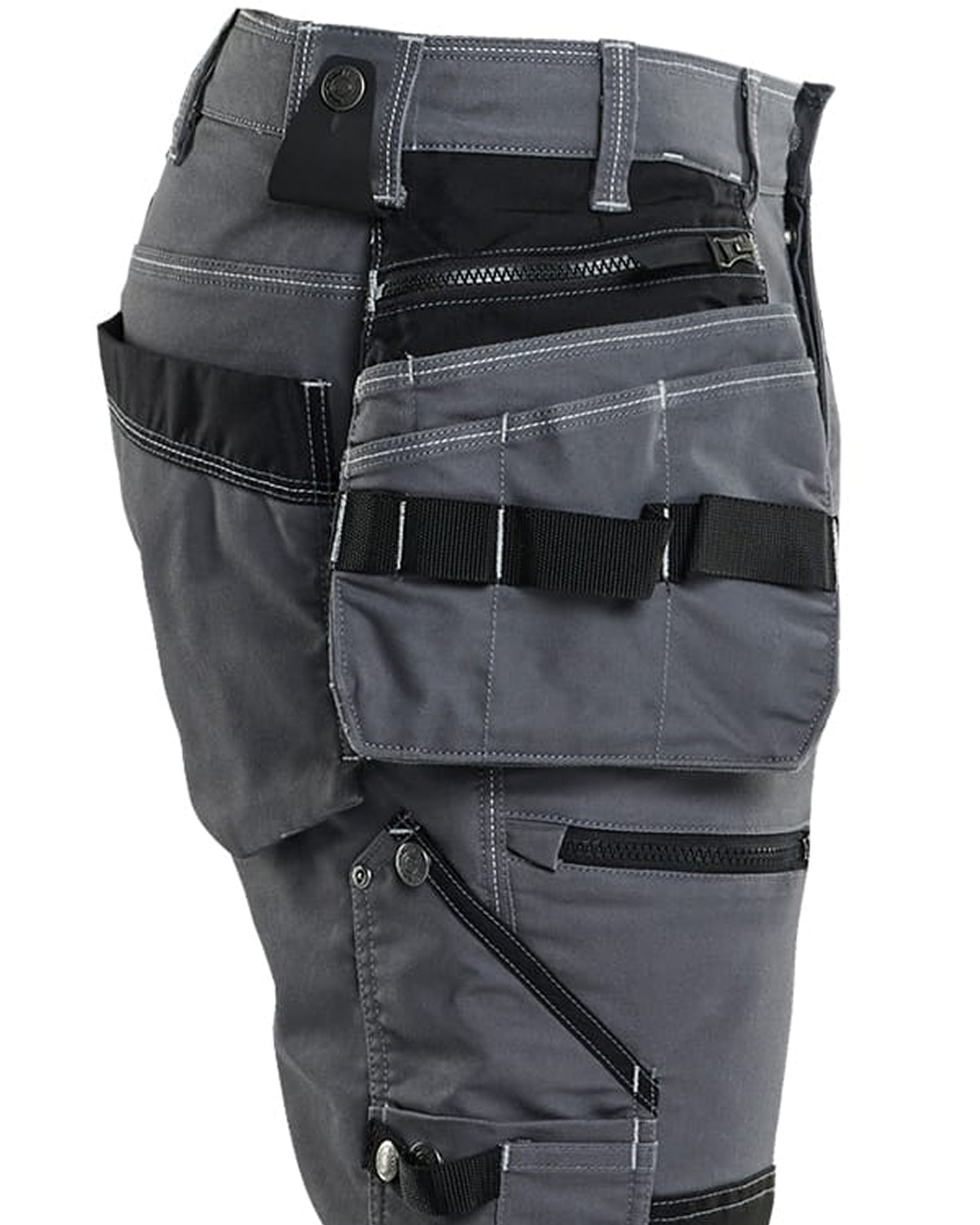 Blaklader X1900 Stretch Craftsman Work Trousers, Medium Grey/Black (4)