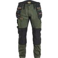 Blaklader STRIKER Stretch Craftsman Work Trousers, Forest Green/Rust