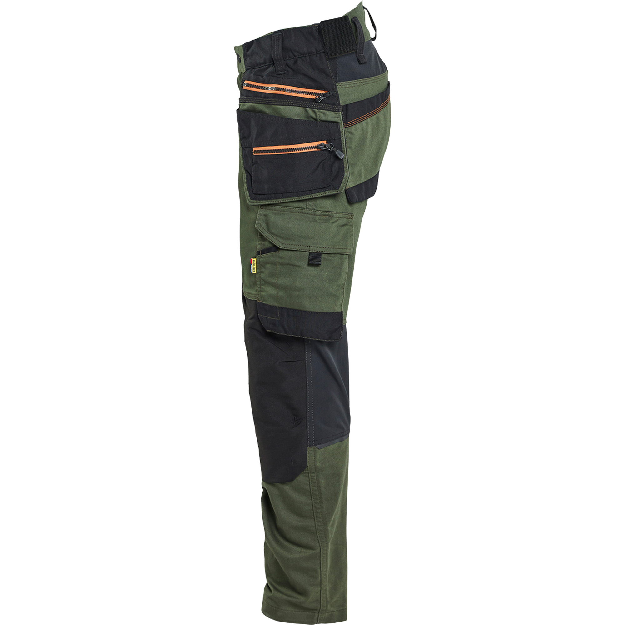 Blaklader STRIKER Stretch Craftsman Work Trousers, Forest Green/Rust (3)