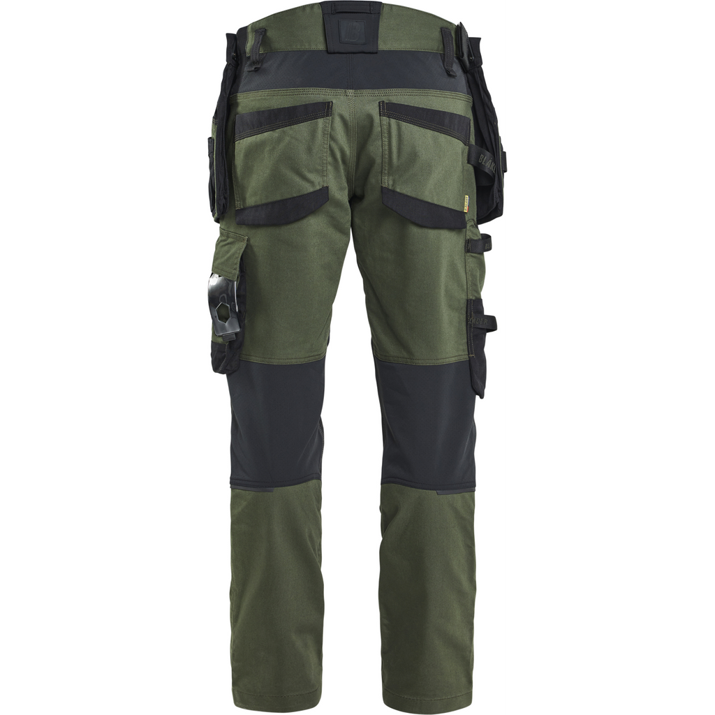 Blaklader STRIKER Stretch Craftsman Work Trousers, Forest Green/Black (4)