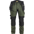 Blaklader STRIKER Stretch Craftsman Work Trousers, Forest Green/Black