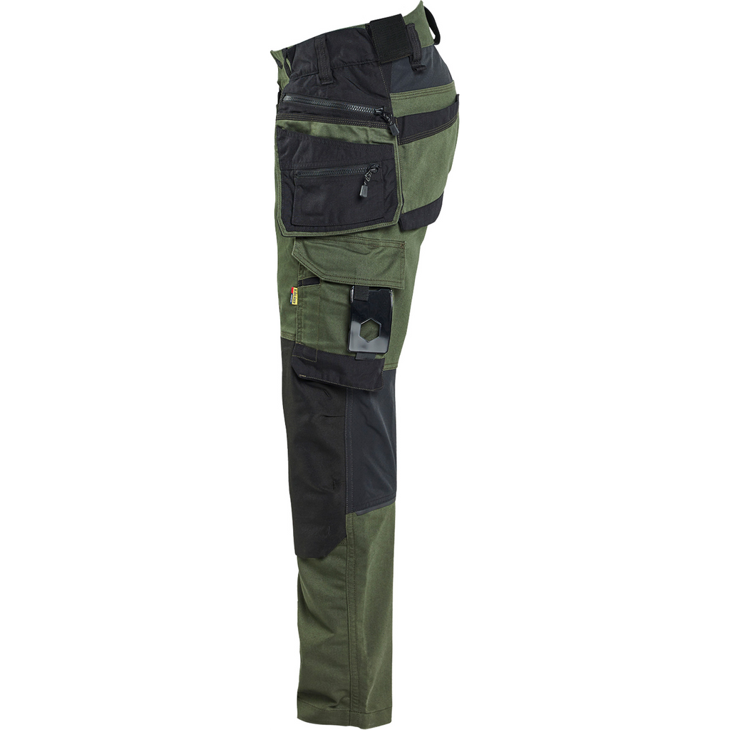 Blaklader STRIKER Stretch Craftsman Work Trousers, Forest Green/Black (3)