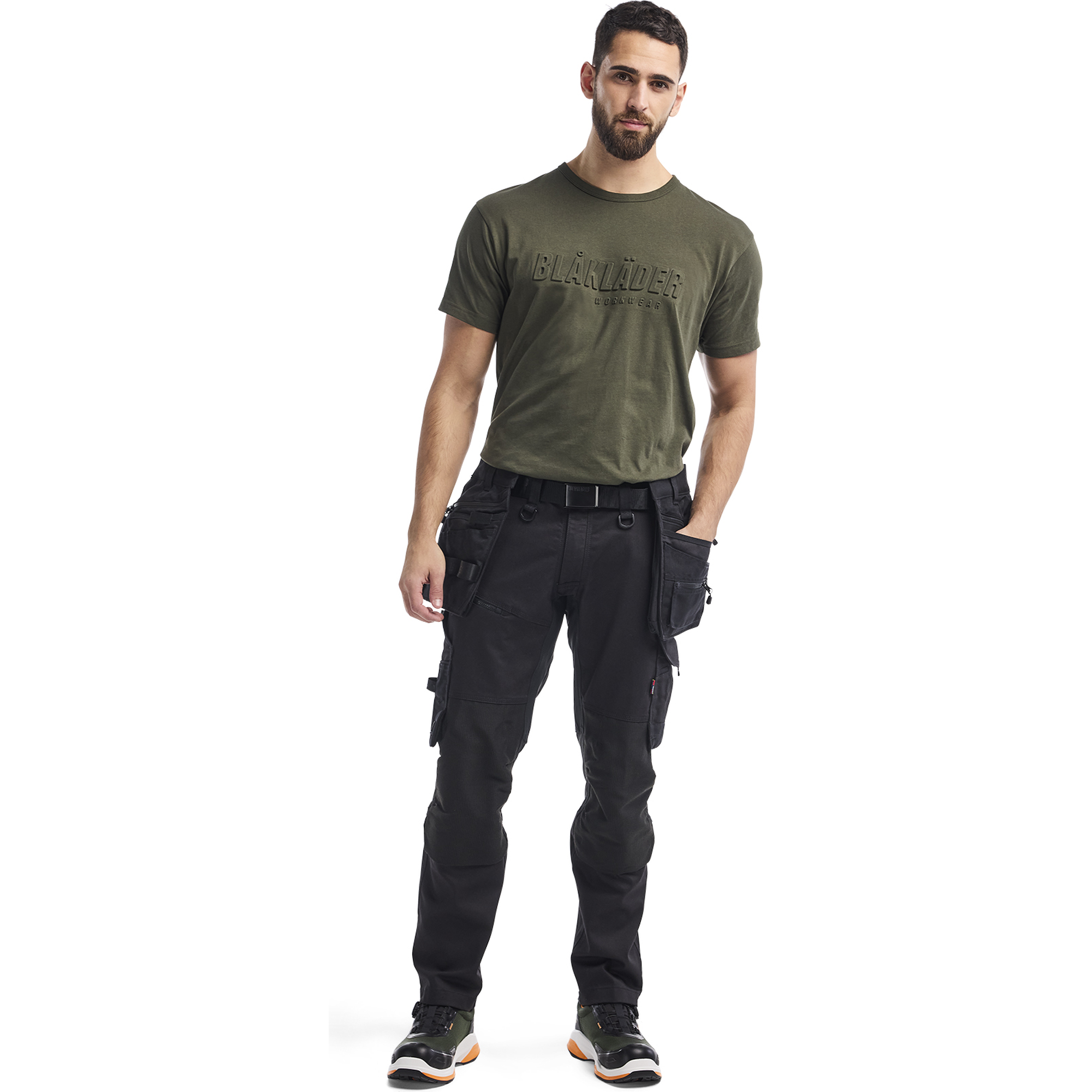 Blaklader STRIKER Stretch Craftsman Work Trousers, Black/Black (5)