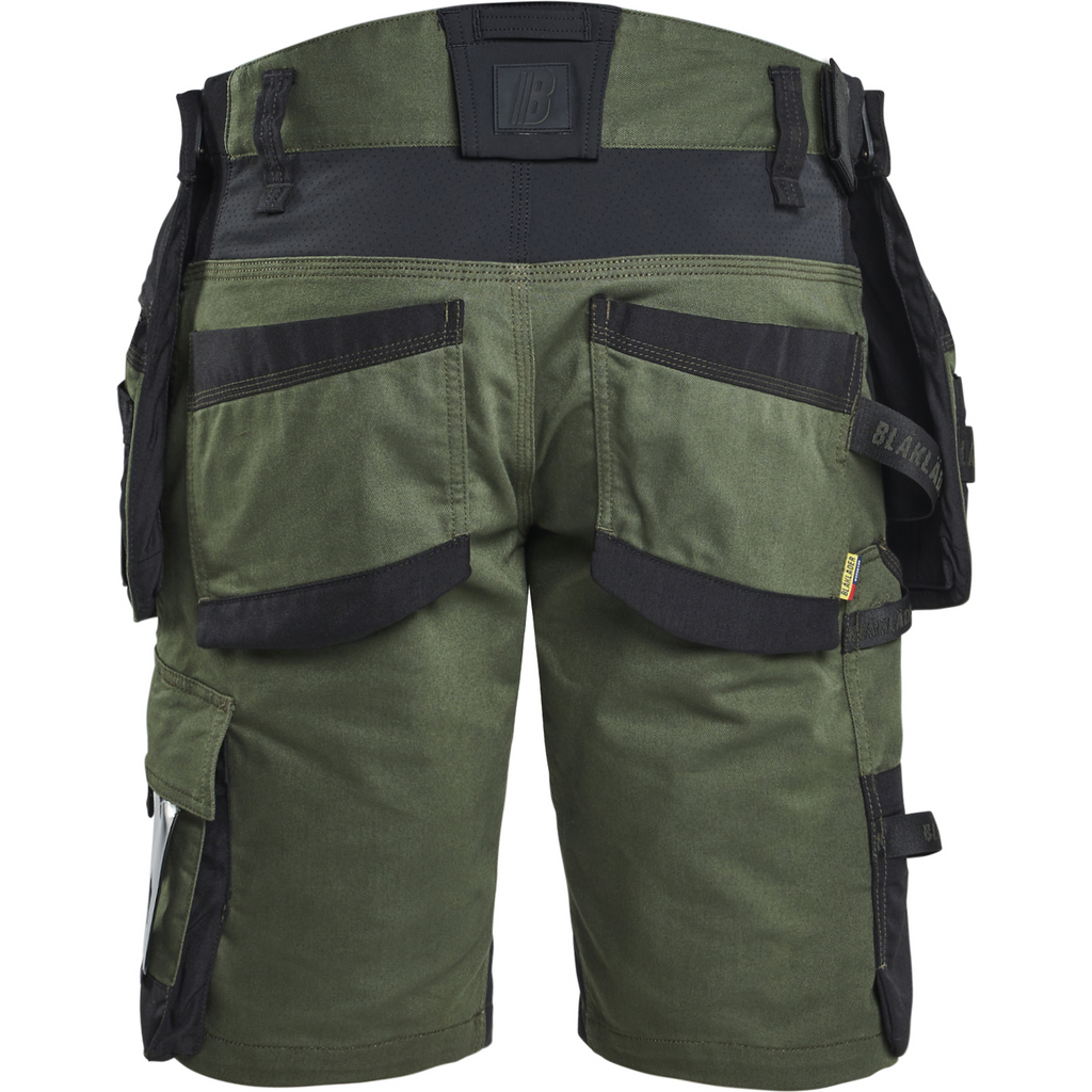 Blaklader STRIKER Stretch Craftsman Shorts, Forest Green/Black (4)