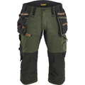 Blaklader STRIKER Stretch Pirate Shorts, Forest Green/Rust