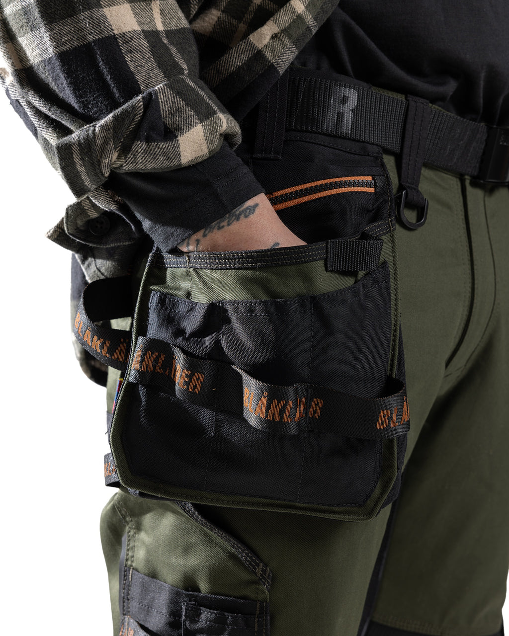 Blaklader STRIKER Stretch Pirate Shorts, Forest Green/Rust (5)
