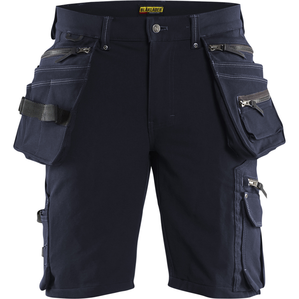 Blaklader X1900 4-Way Stretch Craftsman Shorts, Dark Navy/Black