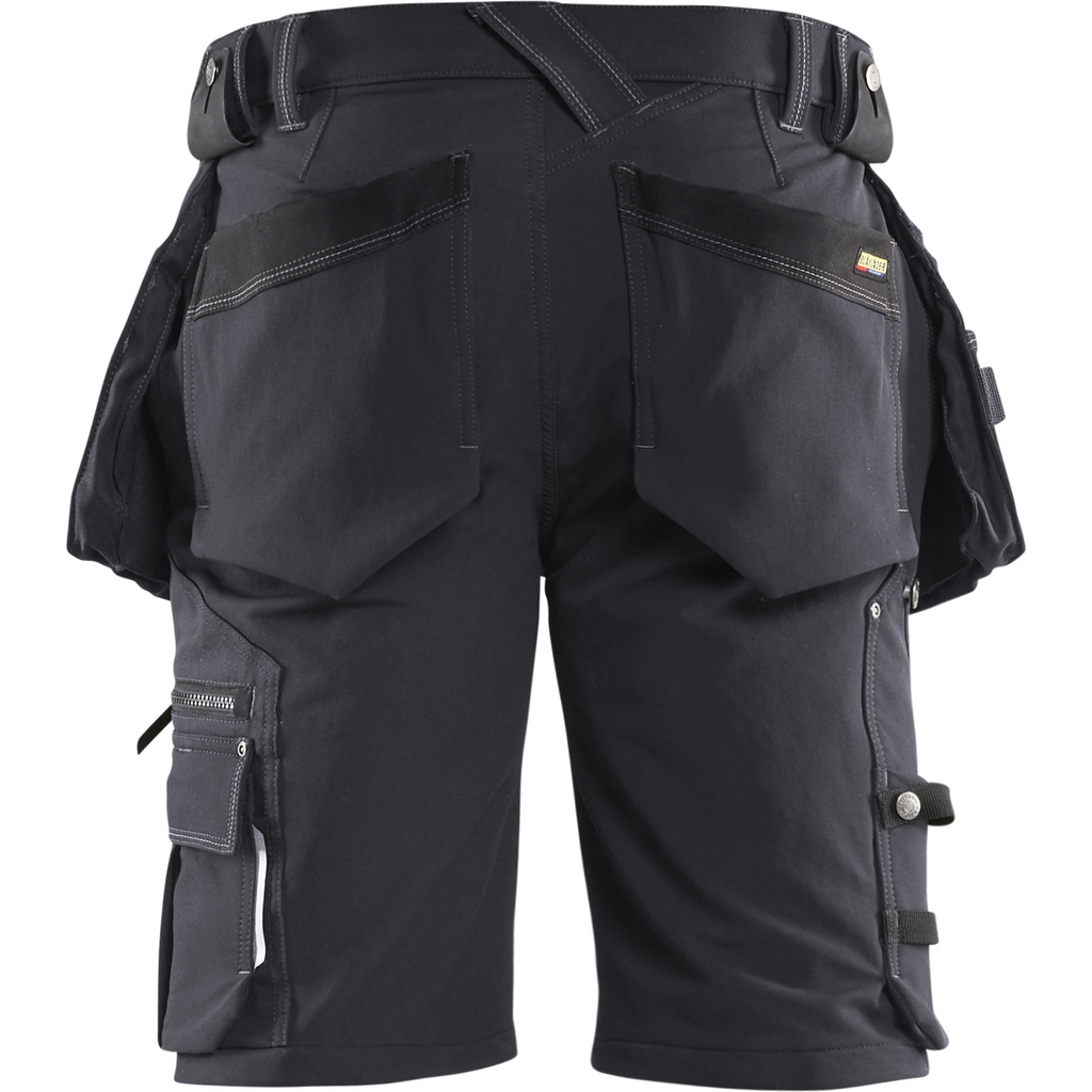 Blaklader X1900 4-Way Stretch Craftsman Shorts, Dark Grey/Black (4)