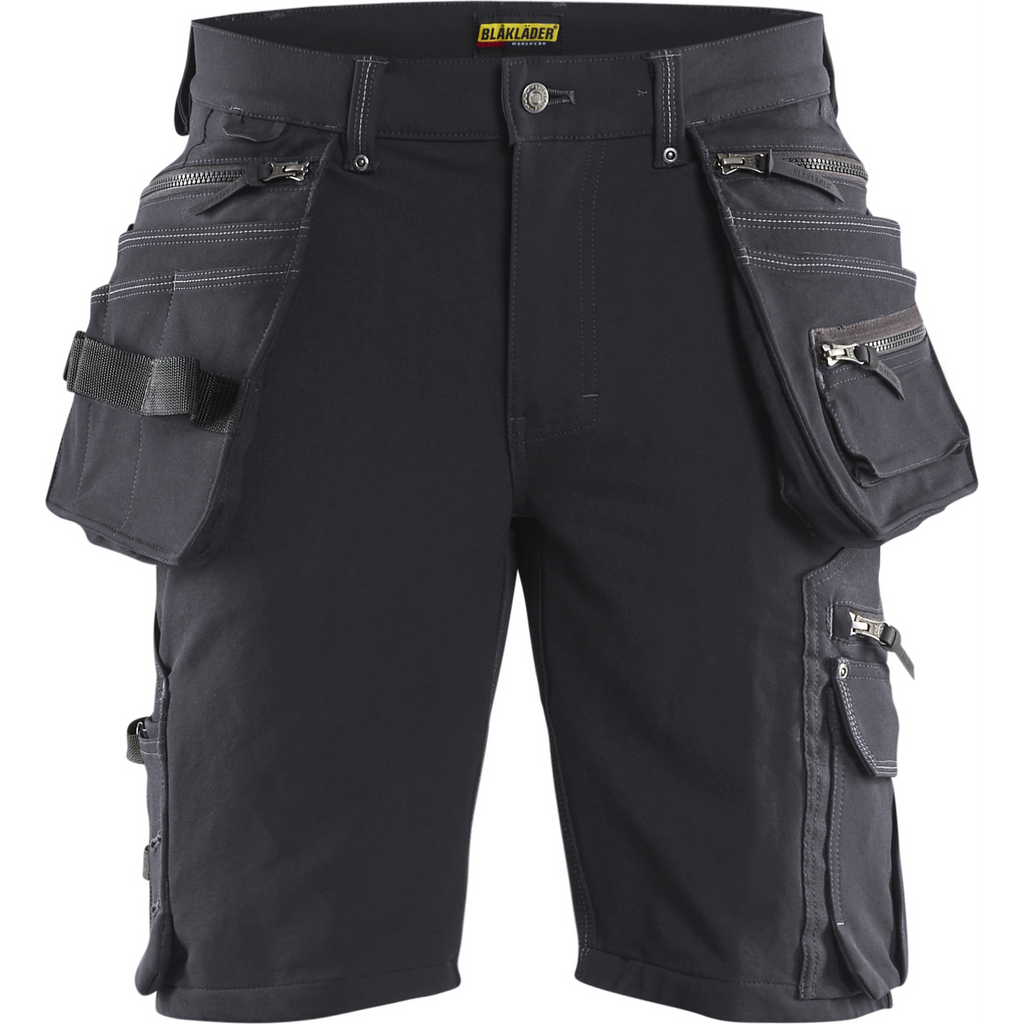 Blaklader X1900 4-Way Stretch Craftsman Shorts, Dark Grey/Black