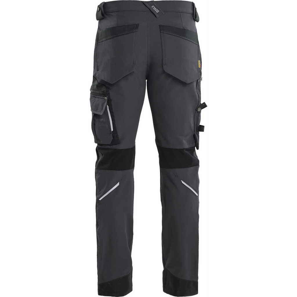 Blaklader X1900 4-Way Stretch Craftsman Work Trousers, Dark Grey/Black (4)