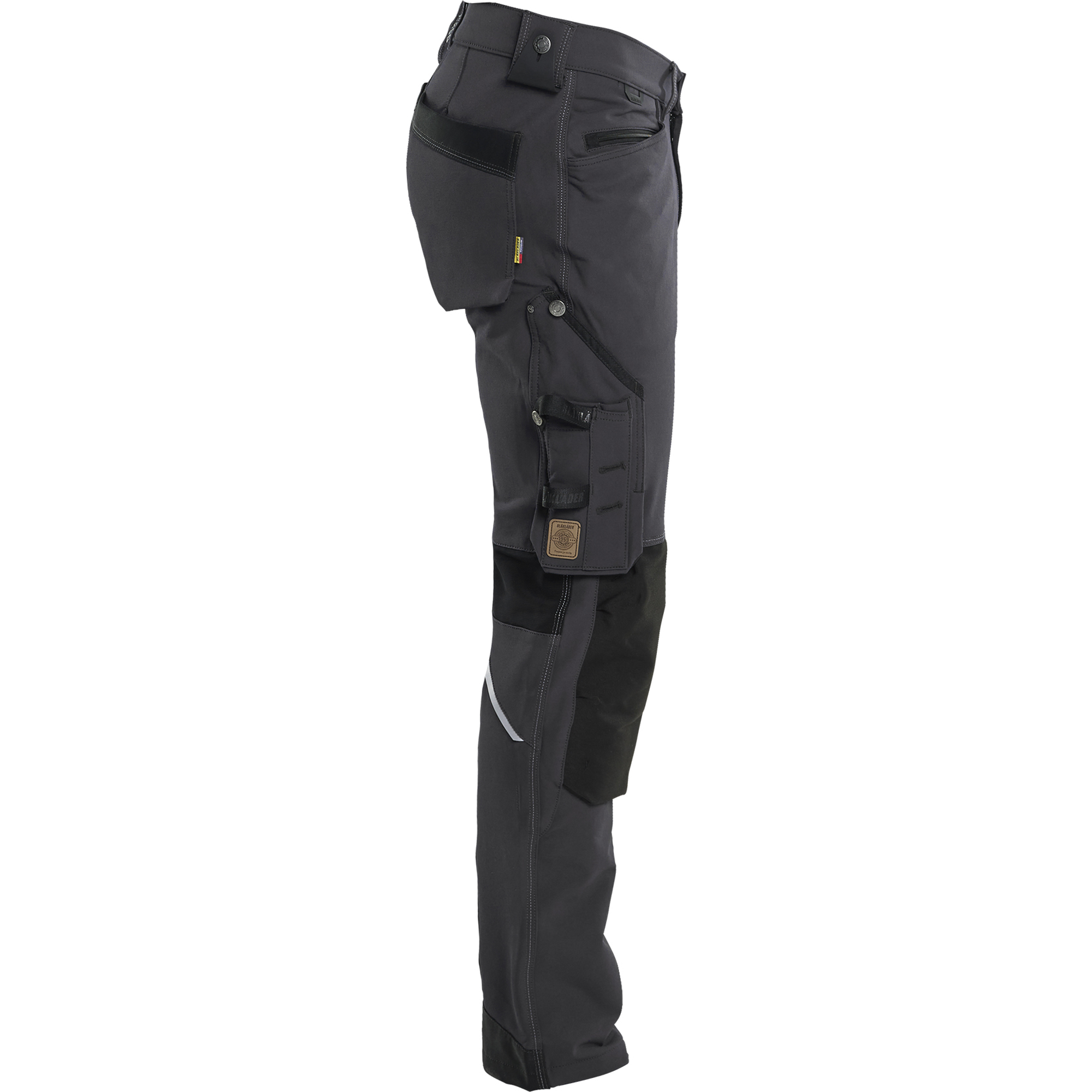 Blaklader X1900 4-Way Stretch Craftsman Work Trousers, Dark Grey/Black (2)