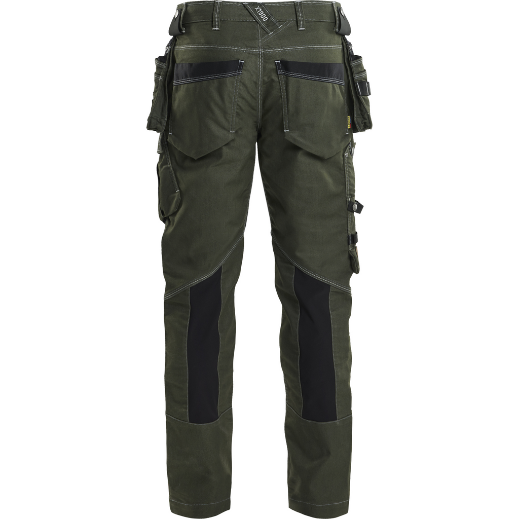 Blaklader X1900 Stretch Craftsman Work Trousers, Forest Green/Black (4)