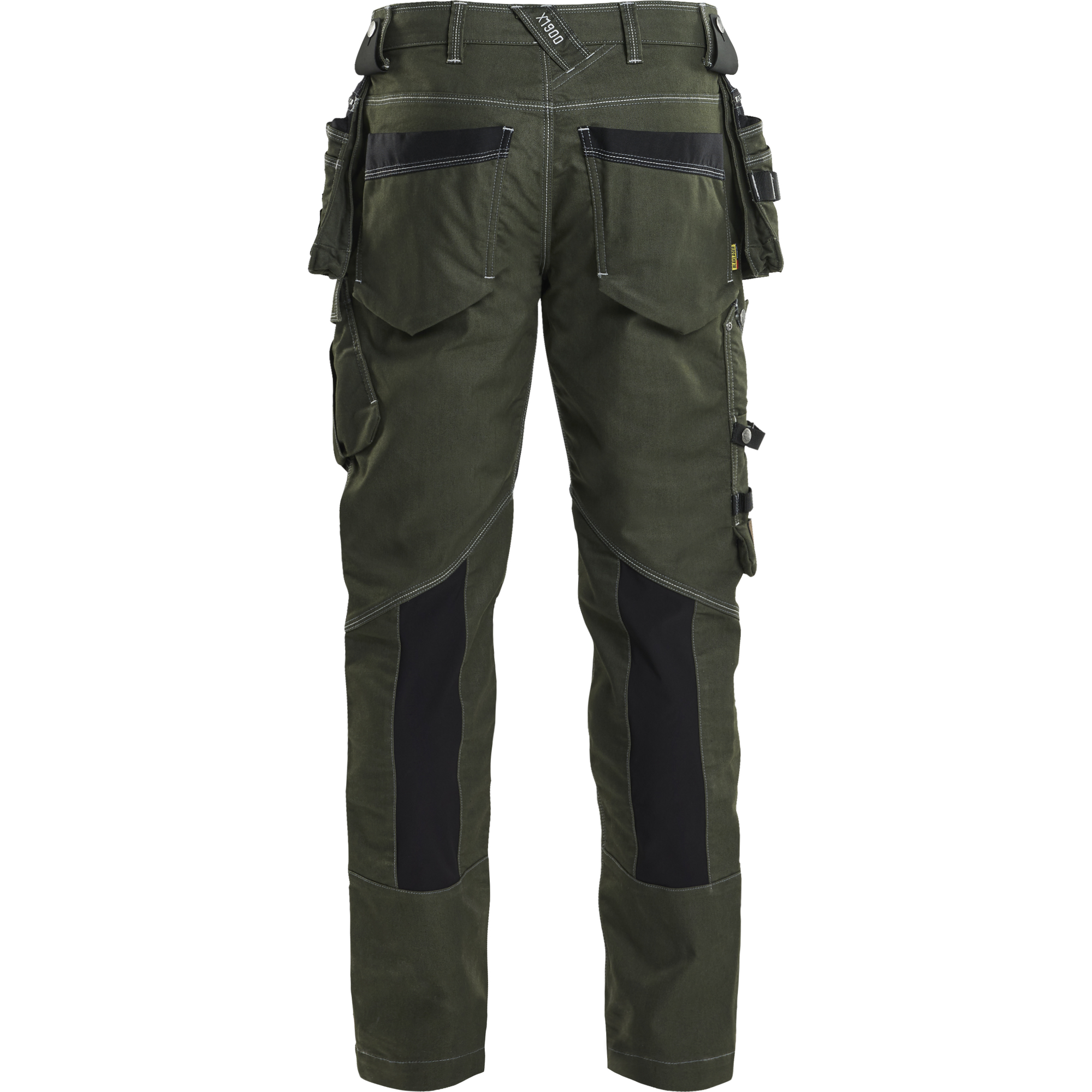 Blaklader X1900 Stretch Craftsman Work Trousers, Forest Green/Black (4)