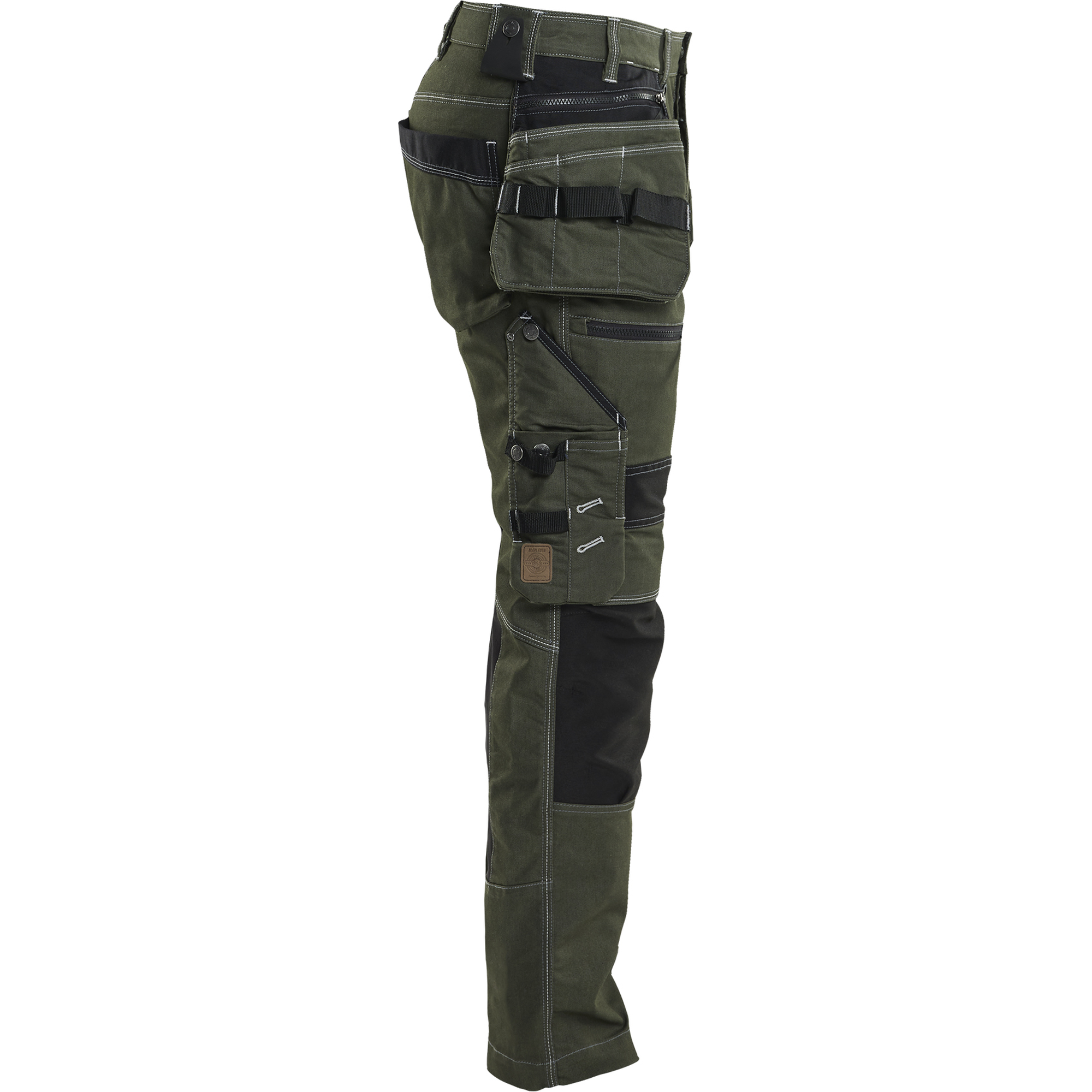 Blaklader X1900 Stretch Craftsman Work Trousers, Forest Green/Black (2)