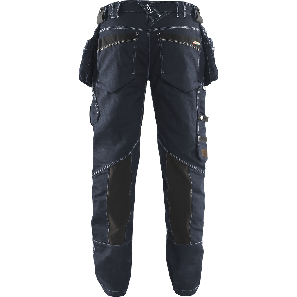 Blaklader X1900 Stretch Craftsman Work Trousers, Navy/Black (4)