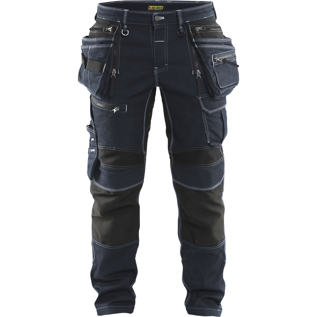 Blaklader X1900 Stretch Craftsman Work Trousers, Navy/Black