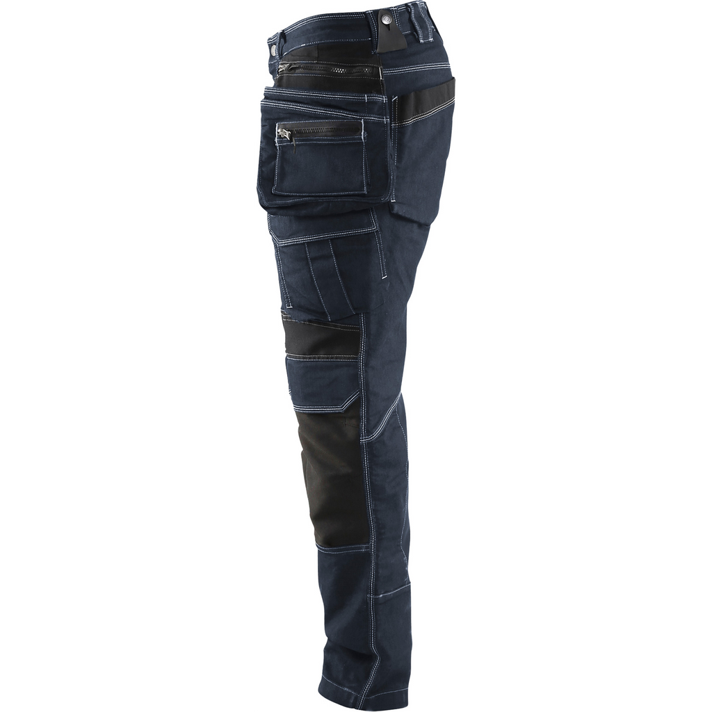 Blaklader X1900 Stretch Craftsman Work Trousers, Navy/Black (3)
