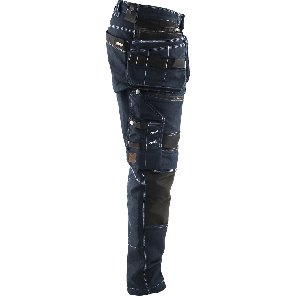 Blaklader X1900 Stretch Craftsman Work Trousers, Navy/Black (2)