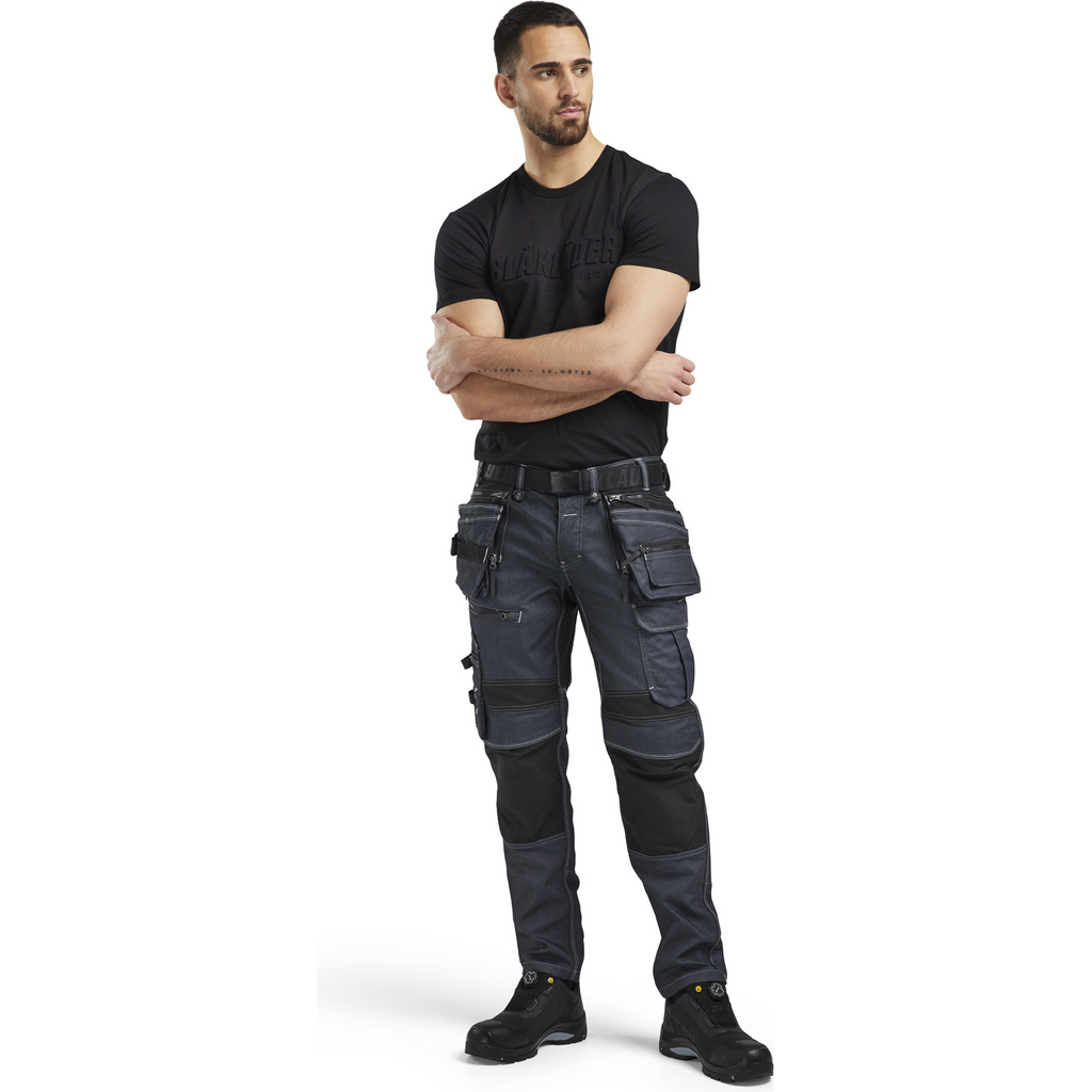 Blaklader X1900 Stretch Craftsman Work Trousers, Navy/Black (5)
