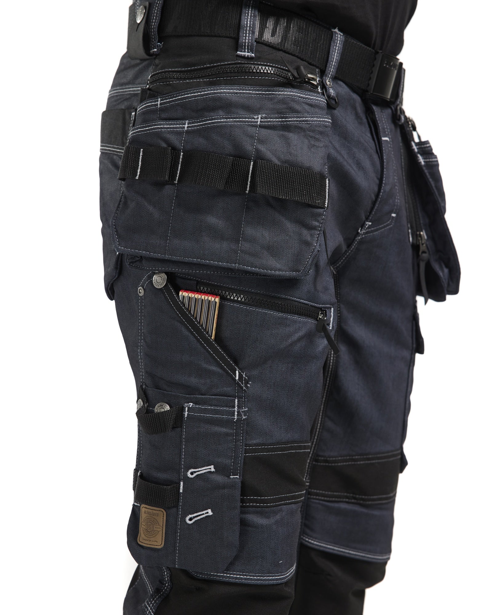 Blaklader X1900 Stretch Craftsman Work Trousers, Navy/Black (10)