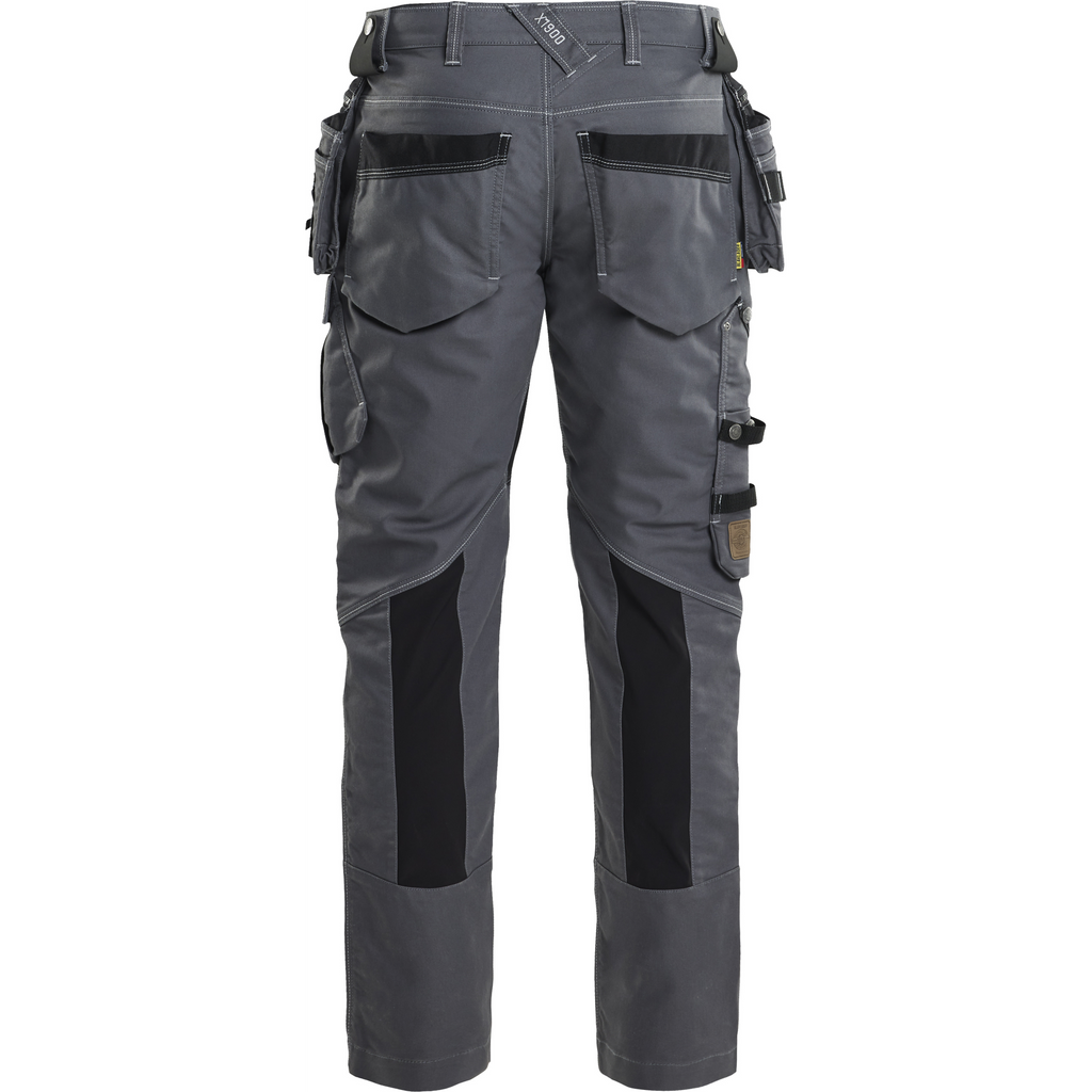 Blaklader X1900 Stretch Craftsman Work Trousers, Medium Grey/Black (3)