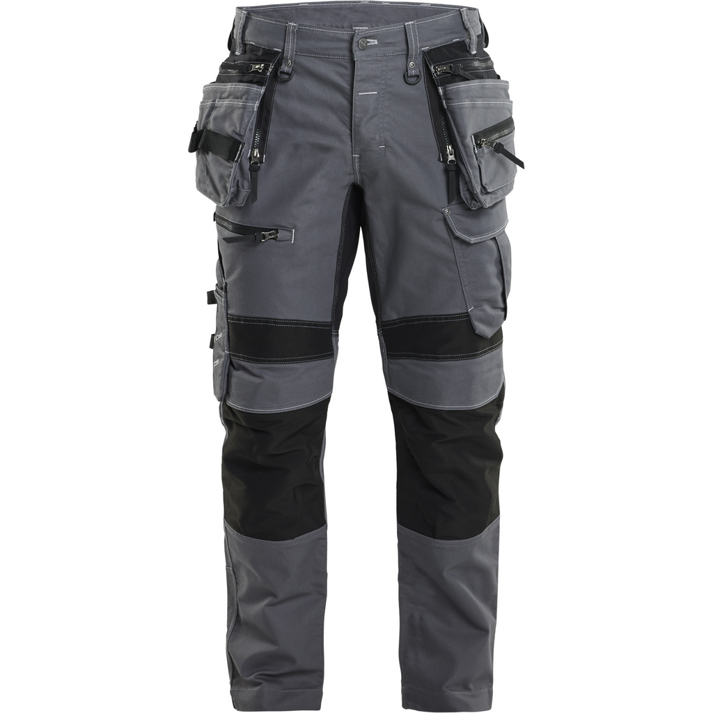 Blaklader X1900 Stretch Craftsman Work Trousers, Medium Grey/Black