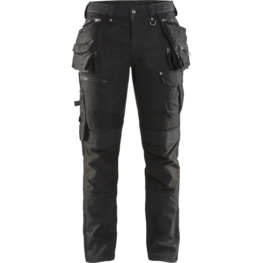 Blaklader X1900 Stretch Craftsman Work Trousers, Black/Black