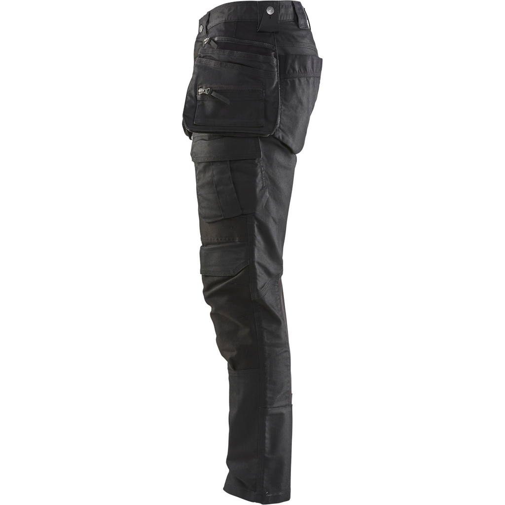 Blaklader X1900 Stretch Craftsman Work Trousers, Black/Black (3)