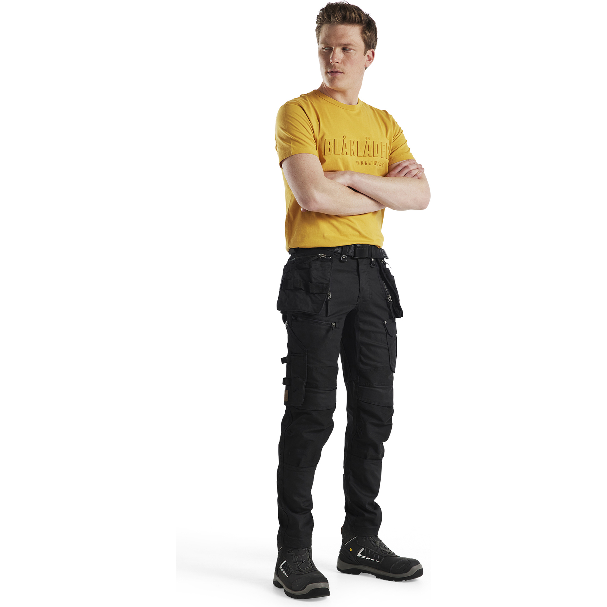 Blaklader X1900 Stretch Craftsman Work Trousers, Black/Black (5)