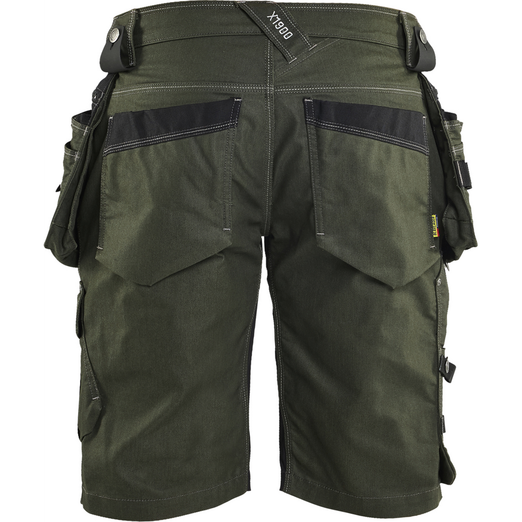 Blaklader X1900 Stretch Craftsman Shorts, Forest Green/Black (4)