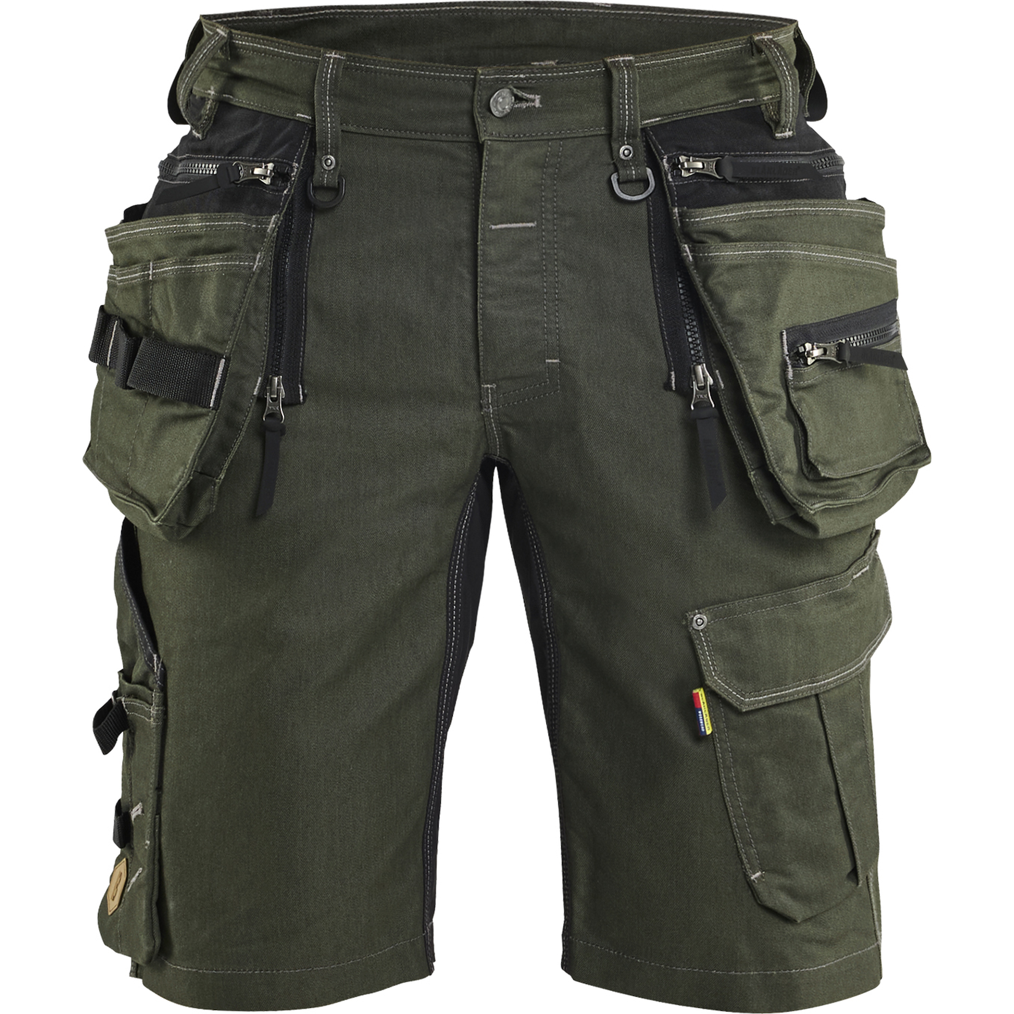 Blaklader X1900 Stretch Craftsman Shorts, Forest Green/Black