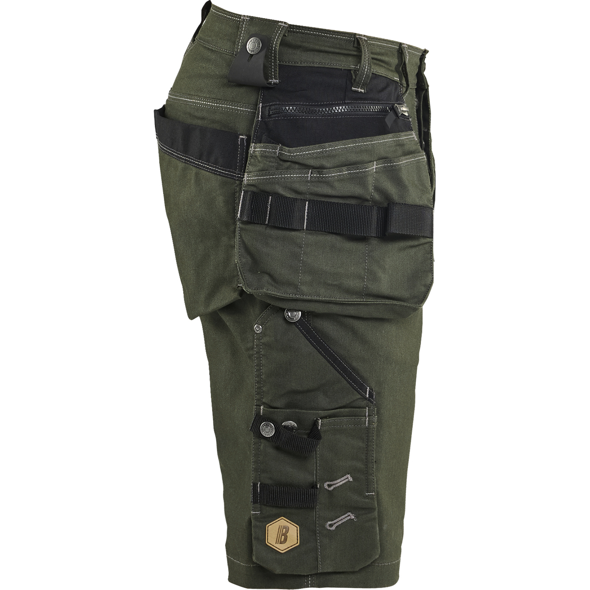 Blaklader X1900 Stretch Craftsman Shorts, Forest Green/Black (2)
