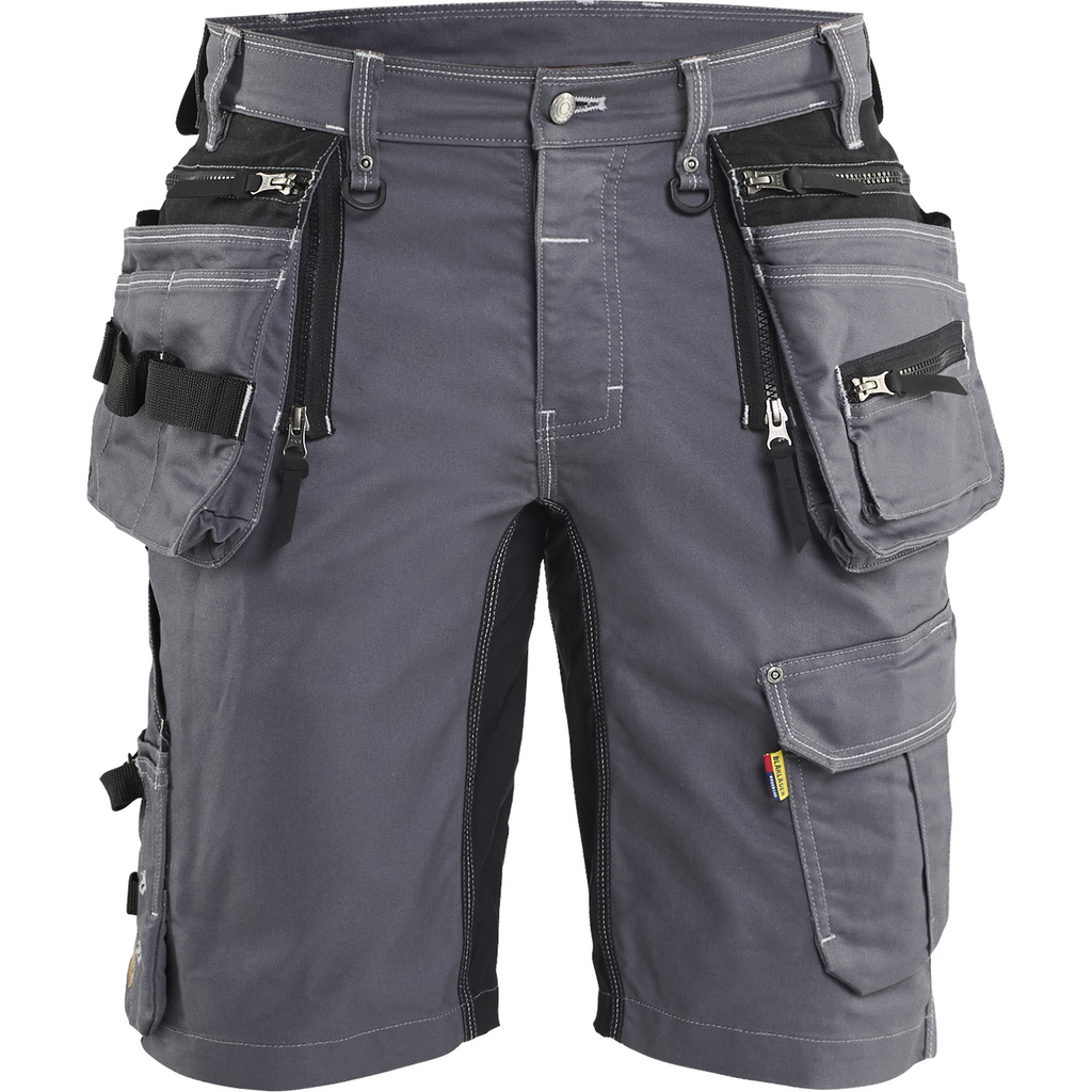 Blaklader X1900 Stretch Craftsman Shorts, Medium Grey/Black