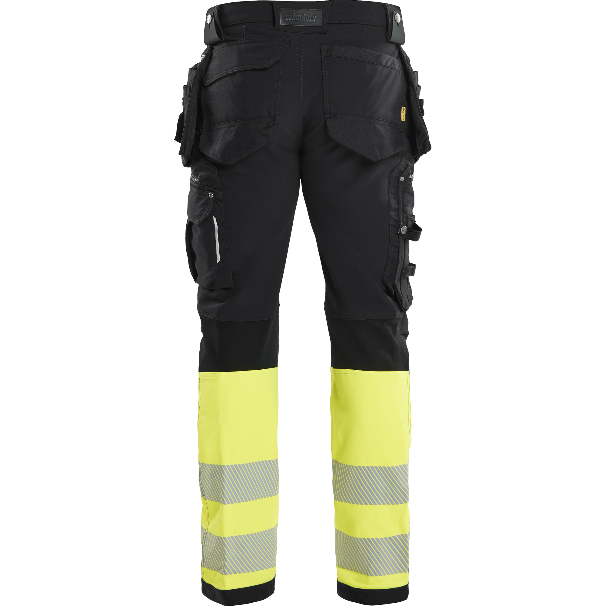 Blaklader High Vis 4-Way Stretch Work Trousers, Black/Yellow (4)