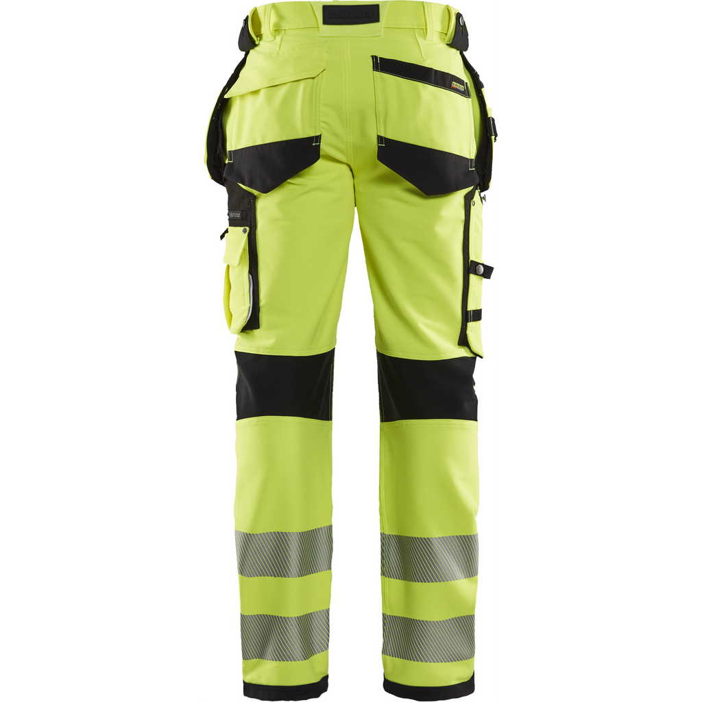 Blaklader High Vis 4-Way Stretch Work Trousers, Yellow/Black (4)