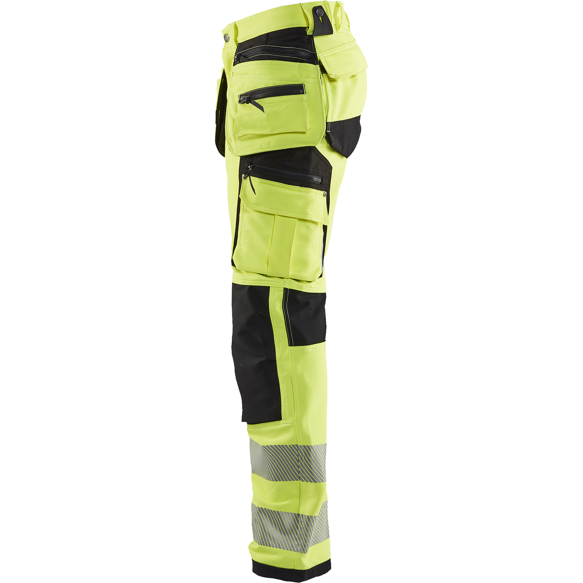 Blaklader High Vis 4-Way Stretch Work Trousers, Yellow/Black (3)
