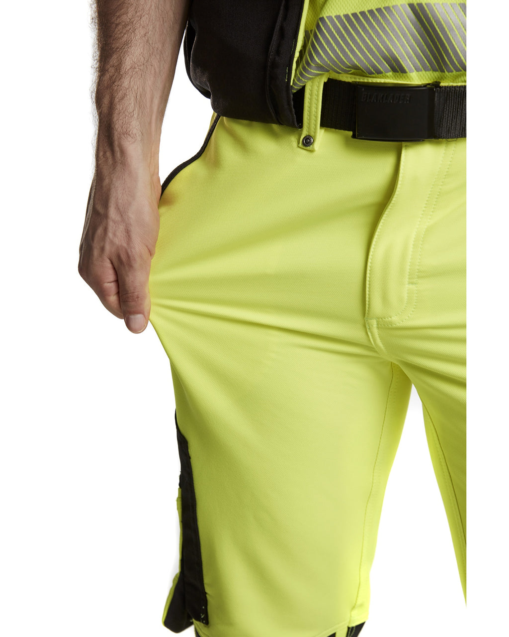 Blaklader High Vis 4-Way Stretch Work Trousers, Yellow/Black (8)