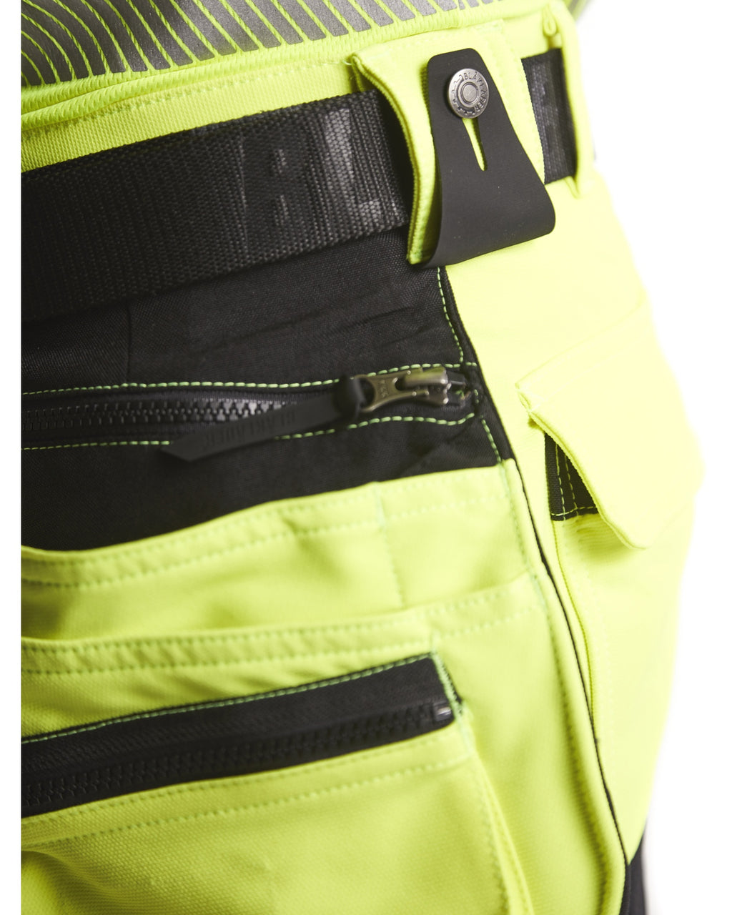 Blaklader High Vis 4-Way Stretch Work Trousers, Yellow/Black (10)