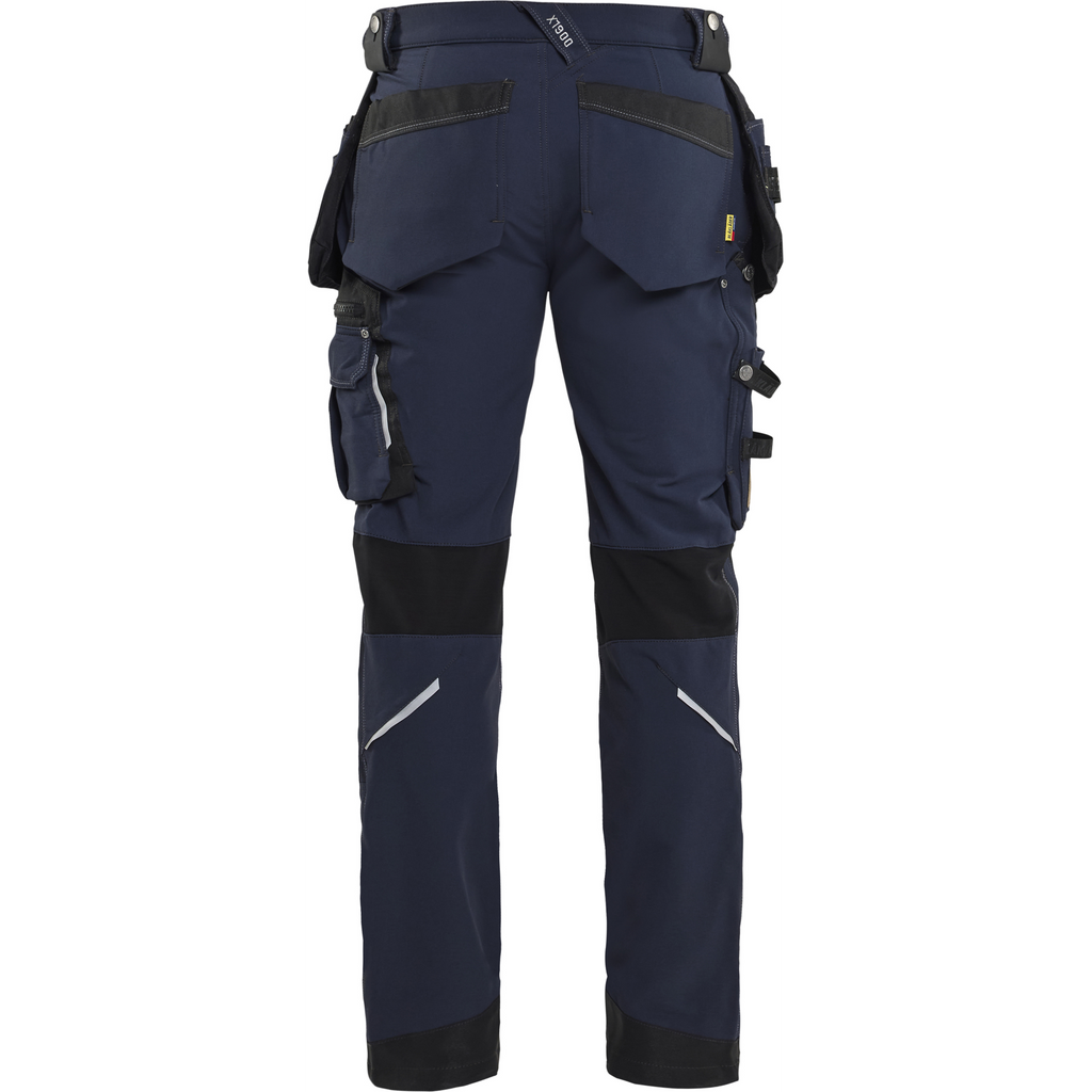 Blaklader X1900 4-Way Stretch Craftsman Work Trousers, Dark Navy/Black (4)