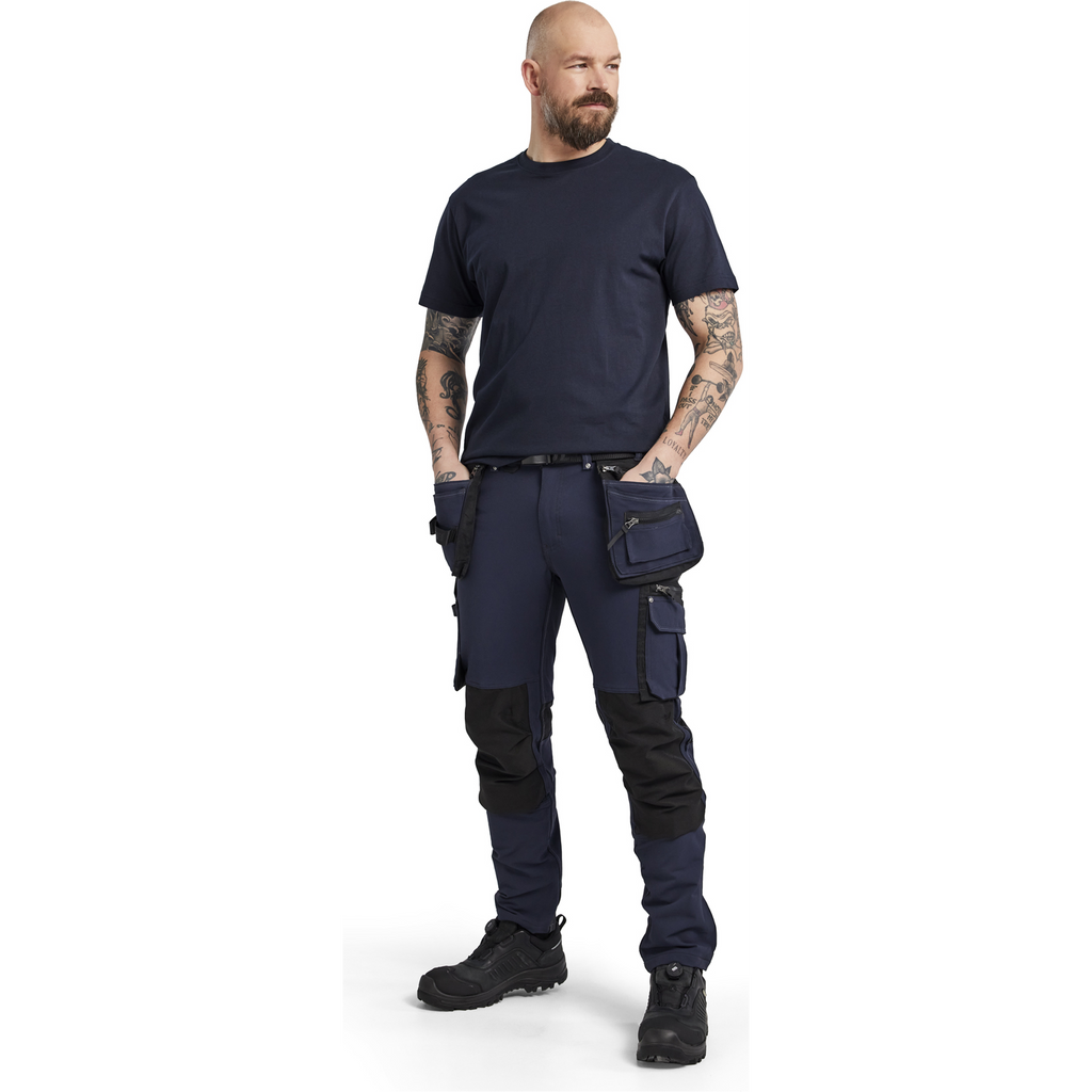 Blaklader X1900 4-Way Stretch Craftsman Work Trousers, Dark Navy/Black (5)