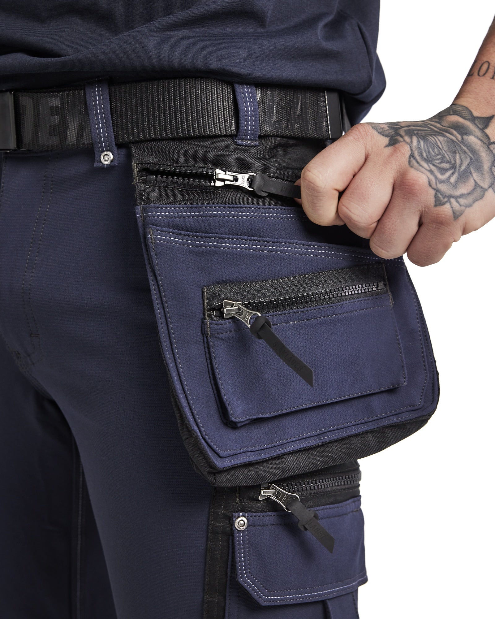Blaklader X1900 4-Way Stretch Craftsman Work Trousers, Dark Navy/Black (7)