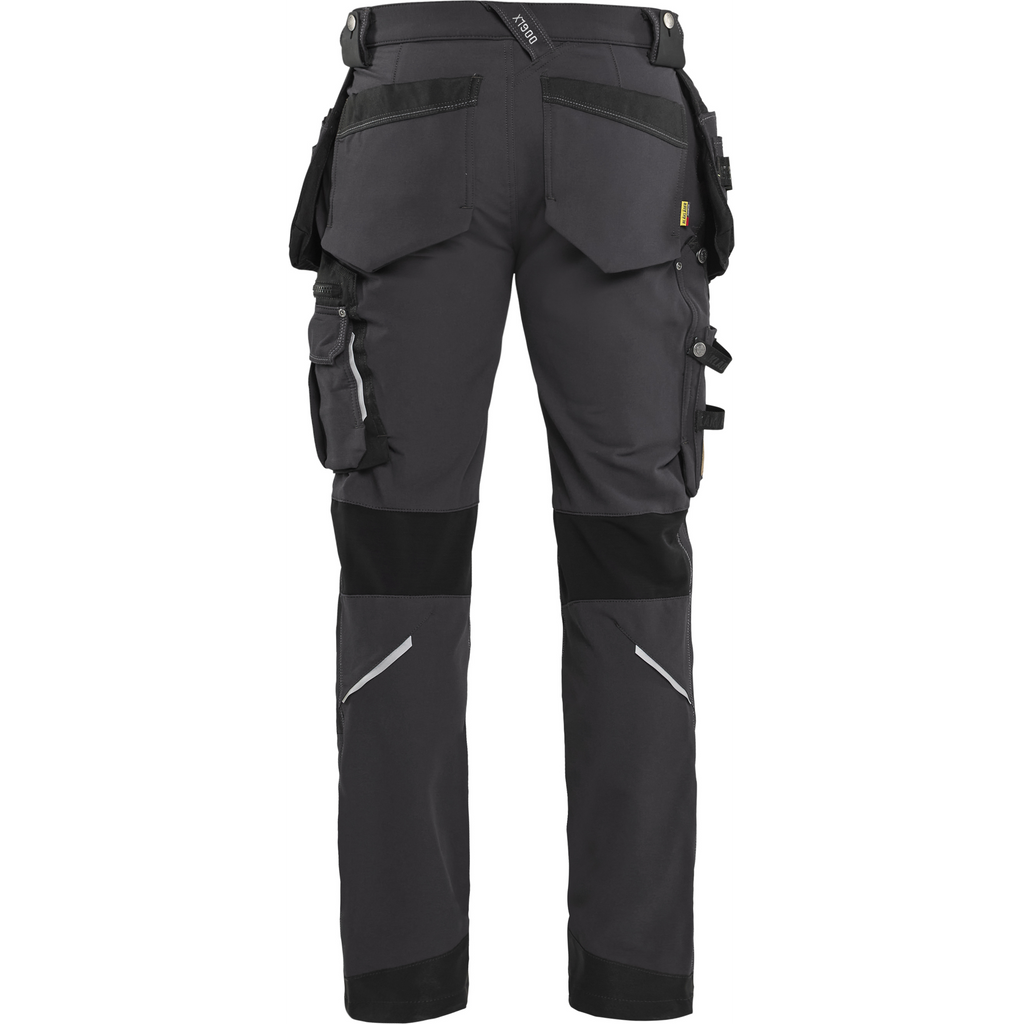 Blaklader X1900 4-Way Stretch Craftsman Work Trousers, Dark Grey/Black (4)