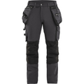 Blaklader X1900 4-Way Stretch Craftsman Work Trousers, Dark Grey/Black