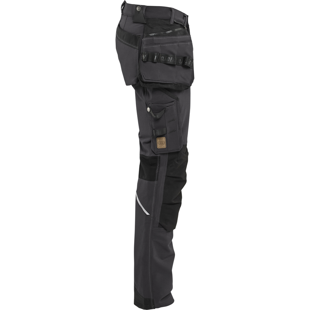 Blaklader X1900 4-Way Stretch Craftsman Work Trousers, Dark Grey/Black (2)