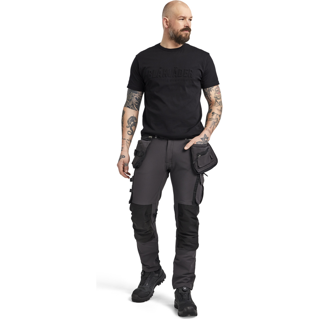 Blaklader X1900 4-Way Stretch Craftsman Work Trousers, Dark Grey/Black (5)